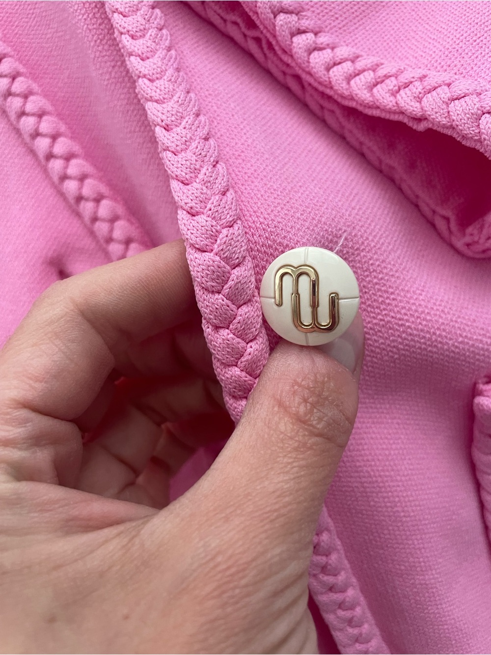 Maje pink braided cardigan - Picture 3 of 9